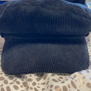 Black corduroy fisherman hat